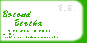 botond bertha business card